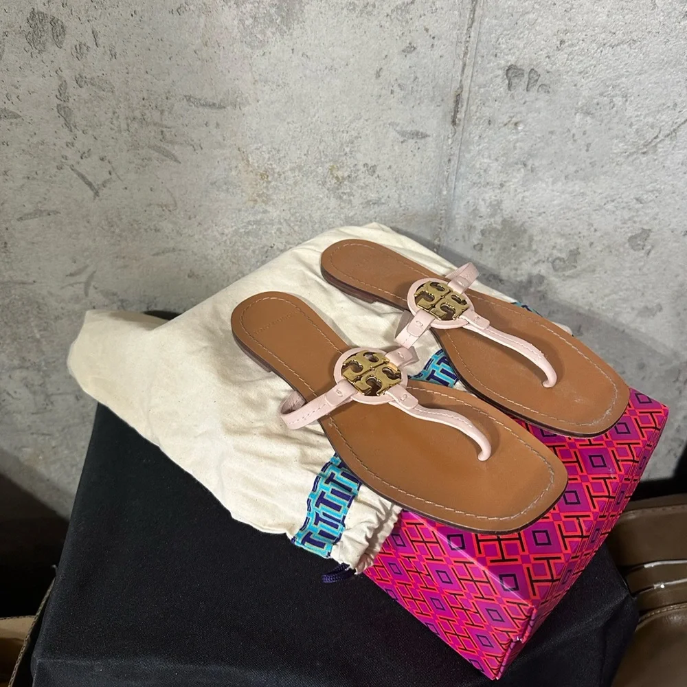 Tory Burch Logo Sandals - Picture 2 of 4